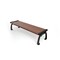 Frog Furnishings Brown 6' Heritage Backless Bench with Black Frame PB 6BROBFHERBAC - alternate 1